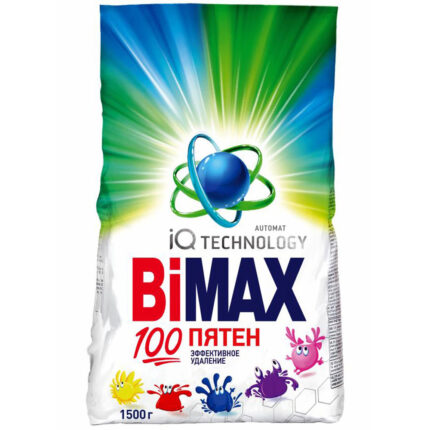 Стиральный порошок BiMax 100 Пятен Автомат 1.5кг мягкая упаковка