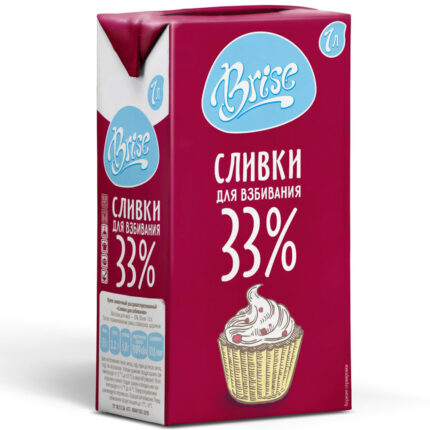 Сливки Brise для взбивания ультрапастеризованные 33% 1л