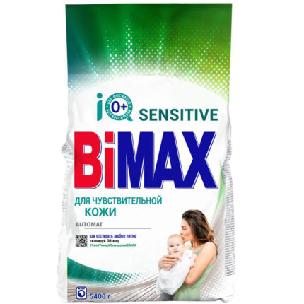 Стиральный порошок BiMax Для Чувствительной кожи Автомат 5,4кг мягкая упаковка