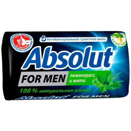Мыло туалетное Абсолют for men лемонграсс и мята 90гр