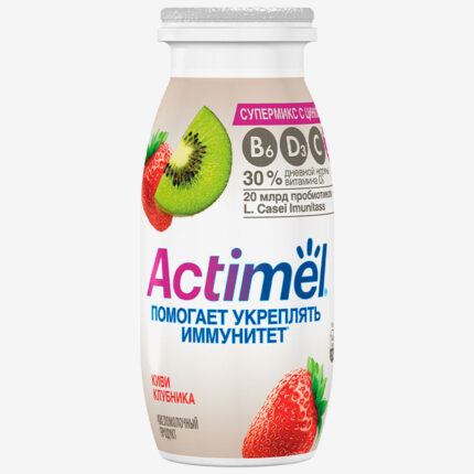 Йогурт питьевой Актимель Киви-клубника 95гр