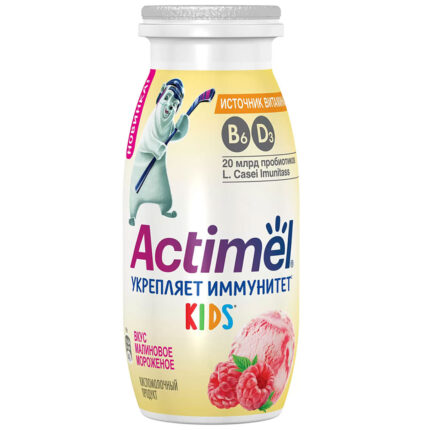 Йогурт питьевой Актимель Малиновое мороженое кидс 95гр