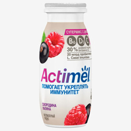 Йогурт питьевой Актимель Смородина-малина 95гр