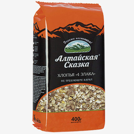 Хлопья Алтайская сказка 4 злака 400гр