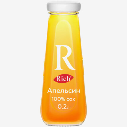 Сок Rich Апельсиновый 100% 200мл