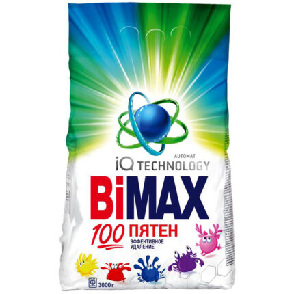 Стиральный порошок BiMax 100 Пятен Автомат 3кг мягкая упаковка