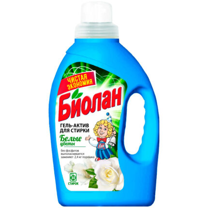 Гель-актив для стирки Биолан Белые цветы 1200гр