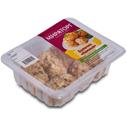 Биточки Мираторг Нежные из мяса цыплят-бройлеров с/м лоток 350гр