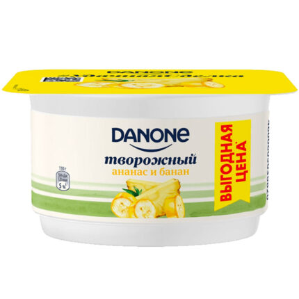 Творог Danone Ананас-Банан 110гр