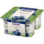 Йогурт Danone Черника 3+1 120гр