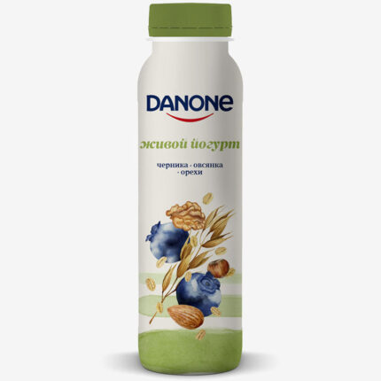 Питевой Йогурт Danone Черника-Овес-Орехи 270гр