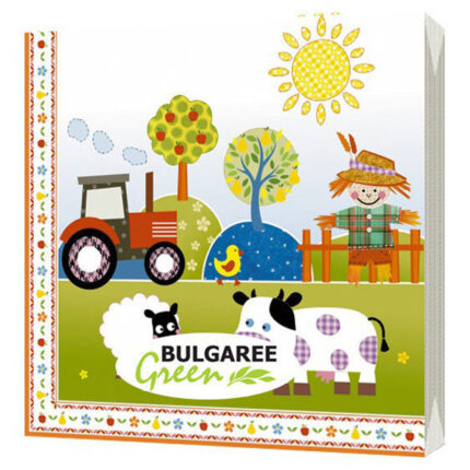 Салфетки трехслойные Деревенька 33*33 20шт