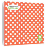 Салфетки трехслойные Горох на оранжевом 33*33 20шт