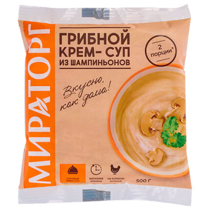 Грибной крем-суп Мираторг из шампиньонов ЗАМ пакет 500гр