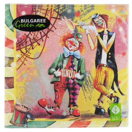 Салфетки трехслойные Клоун NEW 33*33 20шт