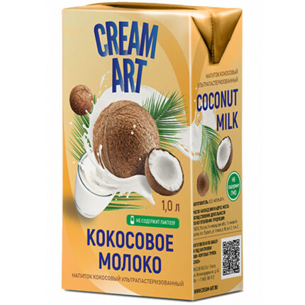 Напиток Creamart Кокосовое молоко ультрапастеризованный 1л