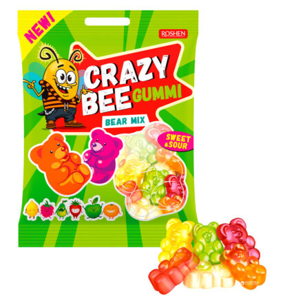 Желейные конфеты CrazyBeeGammiBearMix 100гр