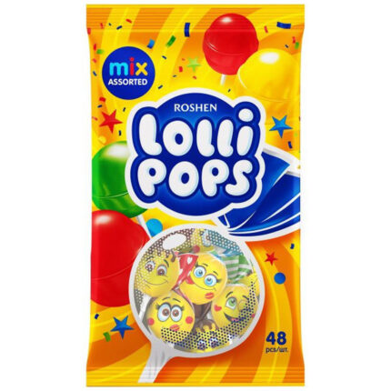 Roshen LolliPops с коктейльными  вкусами РЦ 0,92кг