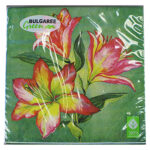 Салфетки трехслойные Лилии 33*33 20шт