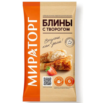 Блины Мираторг с творогом ЗАМ ЛОТОК 0,36кг