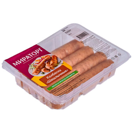 Колбаски из мяса птицы Мираторг для гриля Шашлычные с/м лоток 400гр