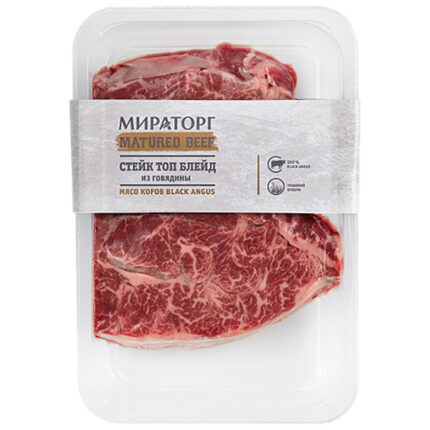 Стейк Мираторг Топ Блейд из говядины б/к зам.SKIN 460гр