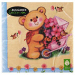 Салфетки трехслойные Мишутка 33*33 20шт