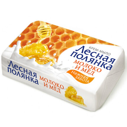 Мыло туалетное Лесная полянка Молоко и Мед 90г