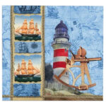 Салфетки трехслойные Морской стиль 33*33 20шт