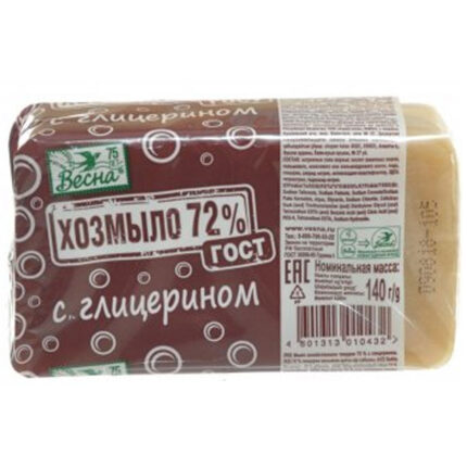 Мыло хозяйственное с Глицерином 72% в плёнке 140гр