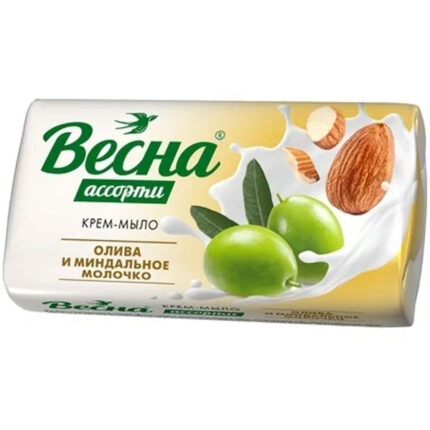 Мыло туалетное Весна Олива и миндальное молочко 90гр
