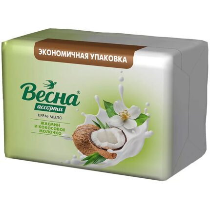 Мыло туалетное Весна жасмин и кокосовое молоко 300гр