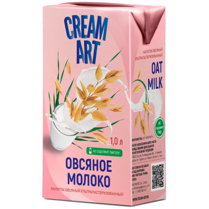 Напиток Creamart Овсяное молоко ультрапастеризованный 1л