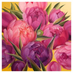 Салфетки трехслойные Пион 33*33 20шт