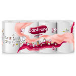 Бумажные полотенце Papirone белая 3-х слойные 4шт