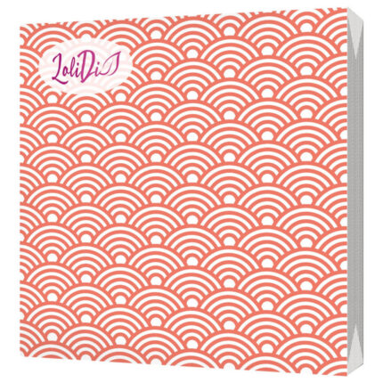 Салфетки двухслойные Ракушки коралл 33*33 20шт