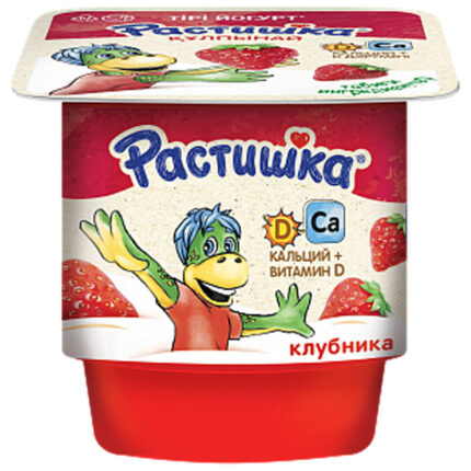 Йогурт Растишка Клубника 4*100гр