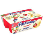 Творог Растишка Клубника, банан, пломбир 6*45гр