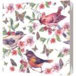 Салфетки трехслойные Райские птички 33*33 20шт