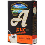 Рис круглозерный шлифованный в пакетах для варки 9*400гр