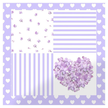 Салфетки трехслойные Сирень 33*33 20шт