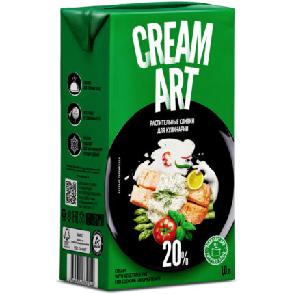 Растительные сливки для супов и соусов Creamart 20% 1л