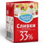 Сливки Чудское озеро ультрапастеризованные для взбивания 33% 200мл