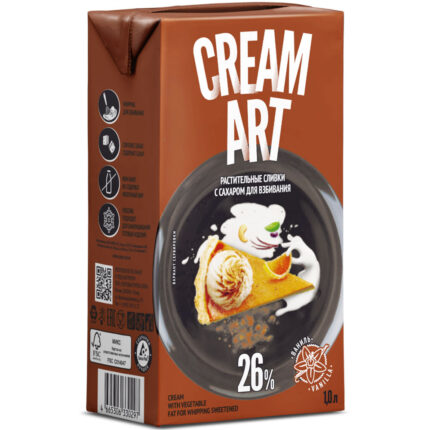 Растительные сливки Creamart Ваниль 26% 1л