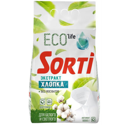 Стиральный порошок Сорти Экстракт хлопка Автомат 6кг