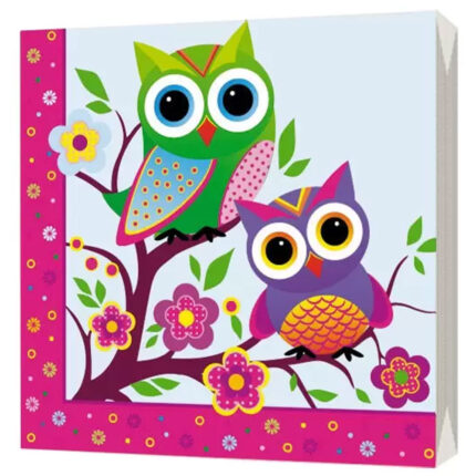 Салфетки трехслойные Совы 33*33 20шт