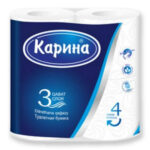Туалетная бумага Карина 3-х слойная 4шт