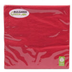 Салфетки трехслойные Тонированная Красная 33*33 20шт