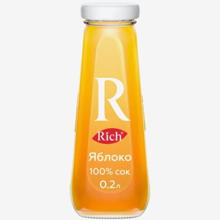 Сок Rich Яблочный осветленный 100% 200мл