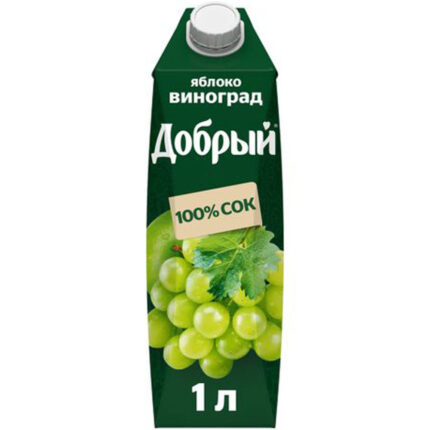 Сок Добрый Яблочно-виноградный осветленный 100% 1л